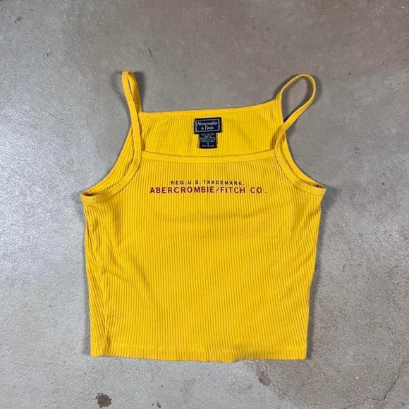 Vintage Yellow Abercrombie & Fitch crop top Women's size small - Picture 1 of 5